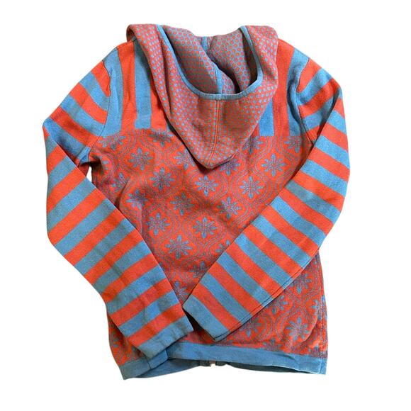 Neve Electra Mixed Print Full Zip Hood Sweater Womens Medium Stripes Outdoors - Picture 7 of 7